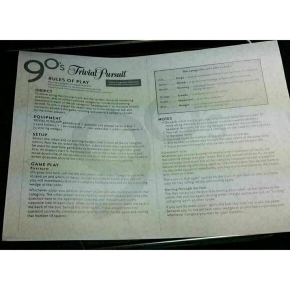 Trivial Pursuit 90s Time Capsule Edition Board Game Complete‎ Parker Brothers - Picture 6 of 8